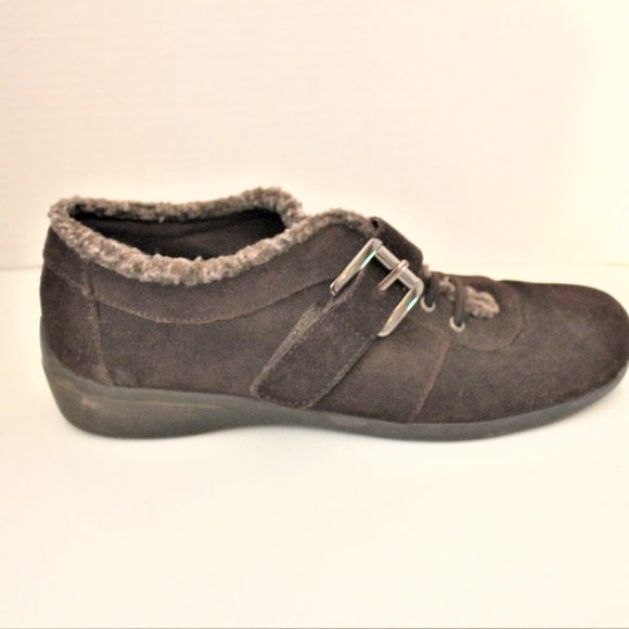 Easy Spirit Booties Brown Suede Round Toe Size 8 1/2 - Picture 4 of 10